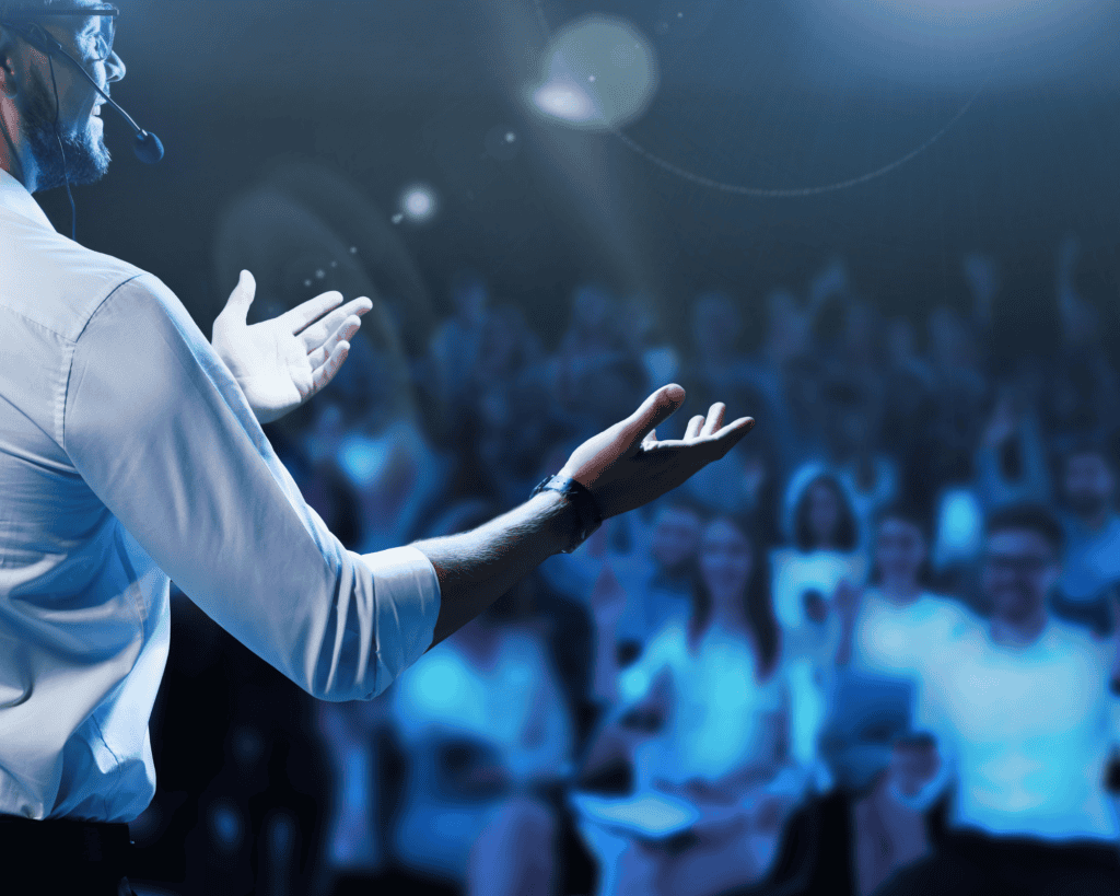 Successful professional speakers like Tony Hoffman or Tony Robbins, have built a speaking business on personally inspiring others with advice on business, world experiences, life skills, and a course of action that is not based in money, but goal setting.